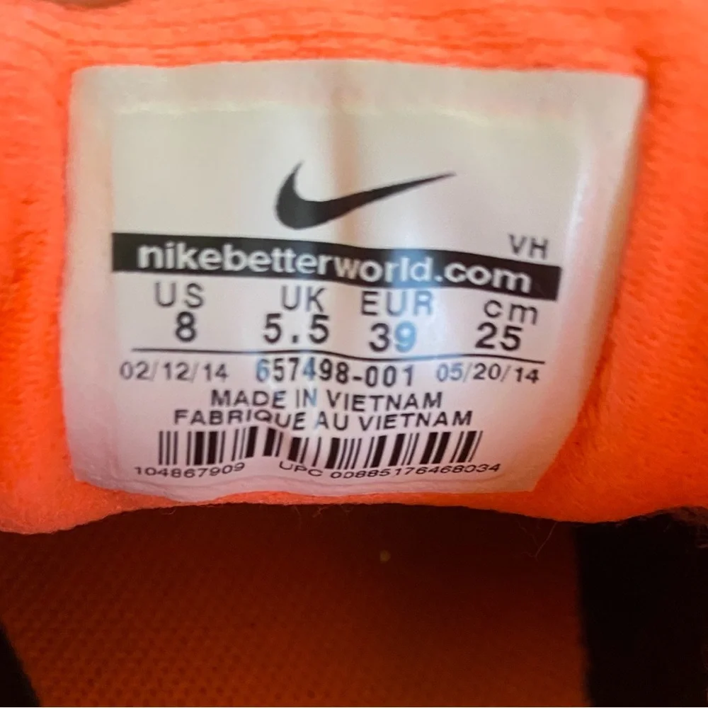 Nike Gray and Orange Dual Fusion Athletic Shoes